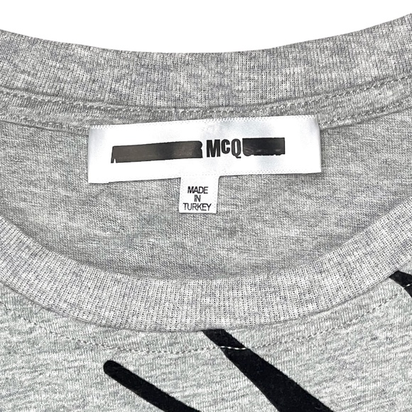 Alexander McQueen Swallow T Shirt Dress in Gray Size Small - Picture 8 of 13